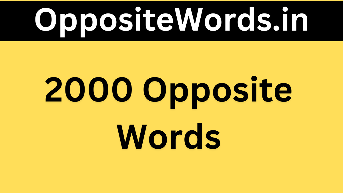 2000 Opposite Words